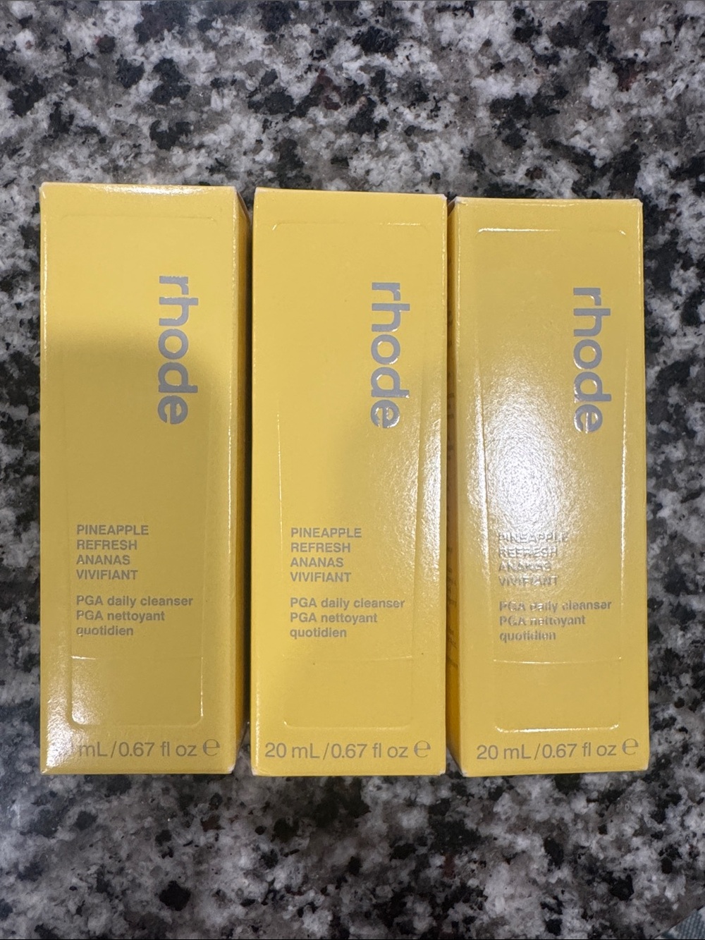 Rhode Pineapple Refresh PGA Daily Cleanser x 3